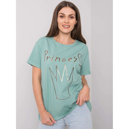 Fashion Hunters Navy women&amp;#039;s cotton t-shirt with print Slike