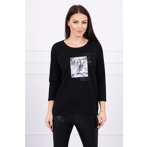Kesi Blouse with print Star Style black Slike