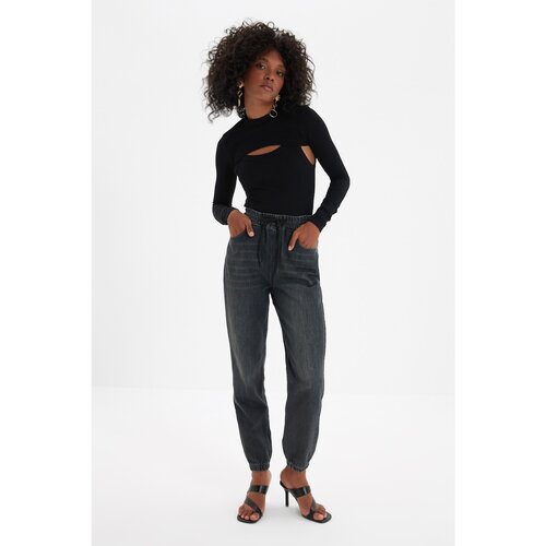 Trendyol Anthracite High Waist Jogger Jeans Slike