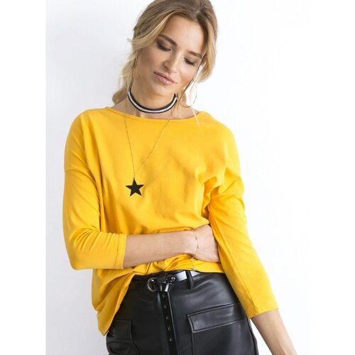 Fashion Hunters Osnovna bluza sa 3/4 rukavima, tamno žuta narandžasta | siva Cene