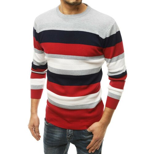 DStreet Muški svijetlo sivi džemper WX1691 siv | smeđa | Crveno Slike