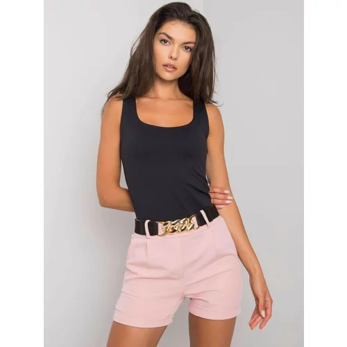 Fashion Hunters Dusty pink shorts with a belt by Laurell