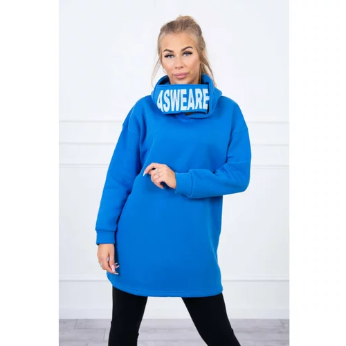 Kesi Padded sweatshirt with hood mauve blue