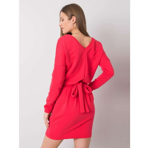 Fashion Hunters RUE PARIS Coral sweatshirt dress Slike
