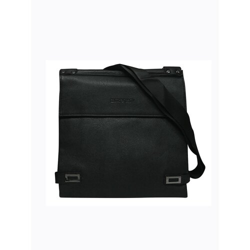 Fashion Hunters Black men&amp;#039;s eco-leather messenger bag Slike