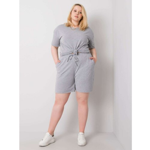 Fashion Hunters Plus size gray cotton shorts Slike