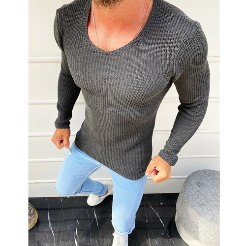DStreet Muški džemper od antracita WX1589 siva Slike