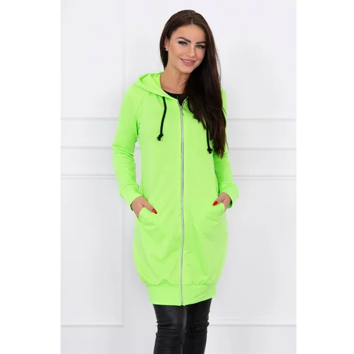Kesi Hooded dress with a hood green neon