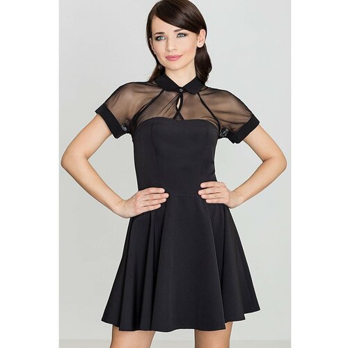 Lenitif Ženska haljina K399 crna | siva Cene