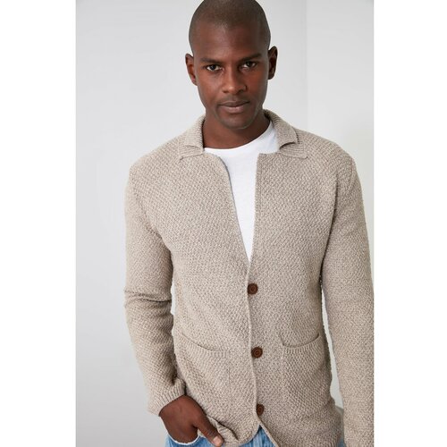 Trendyol Muški džemper Knitwear braon | krem Slike