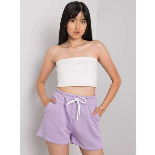 Fashion Hunters RUE PARIS Light purple sweat shorts Slike