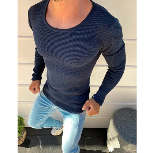 DStreet Muški tamnoplavi džemper WX1608 plava | siva Slike