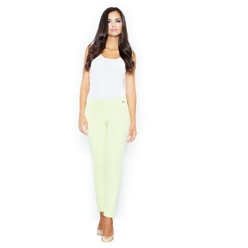 Figl Ženske hlače M377 Lime bijele boje smeđa Cene