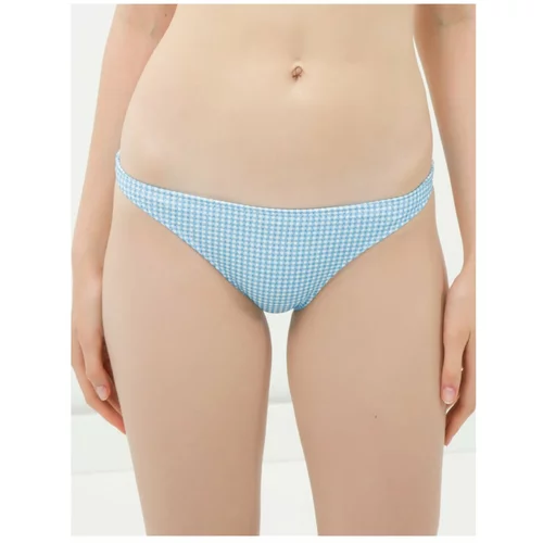 Koton Women's Blue Plaid Bikini Bottom