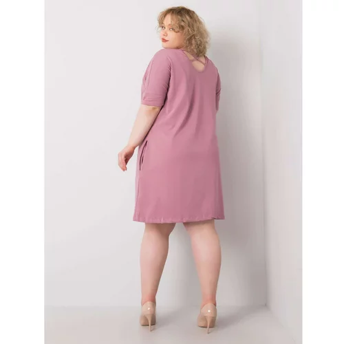Fashion Hunters Dust pink loose dress of a larger size