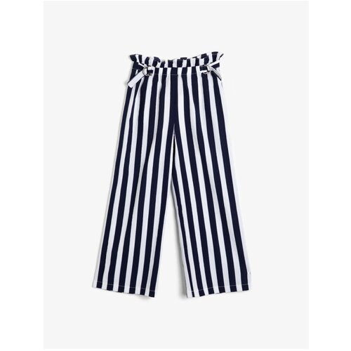 Koton Girls Navy Striped Trousers Slike
