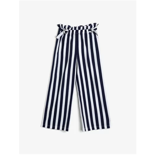 Koton Girls Navy Striped Trousers