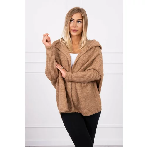 Kesi Hooded sweater with batwing sleeve camel