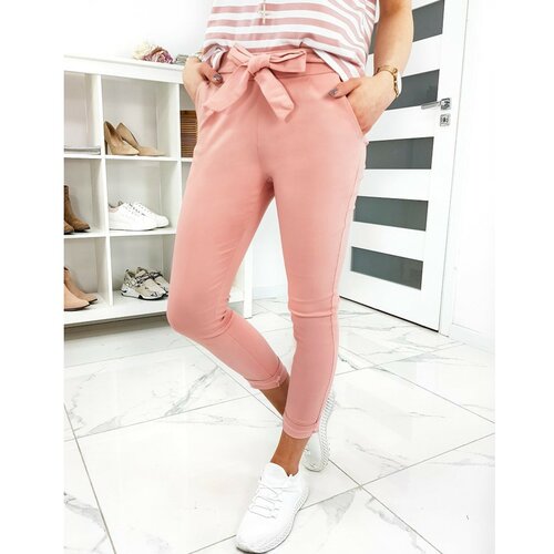 DStreet LOVELY BASIC ženske pantalone roze UY0413 bijele | smeđa | pink Slike