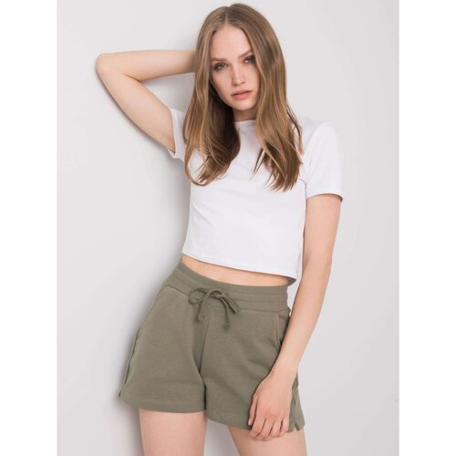 Fashion Hunters FOR FITNESS Khaki women's shorts Slike