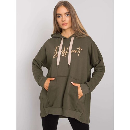 Fashion Hunters Fallon Khaki Kangaroo Sweatshirt Slike