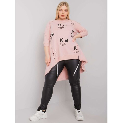 Fashion Hunters Dust pink cotton tunic size plus Slike