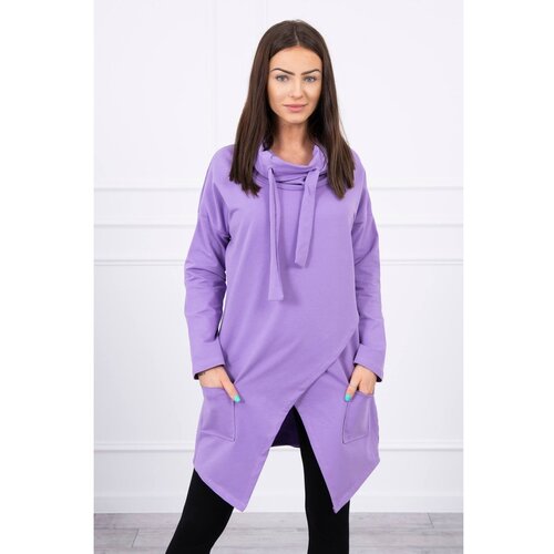 Kesi Tunic with envelope front dark Oversize purple Slike