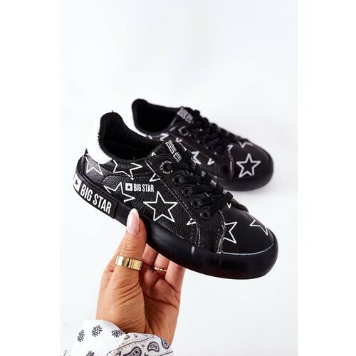 Kesi Children's Leather Sneakers BIG STAR II374002 Black Cene