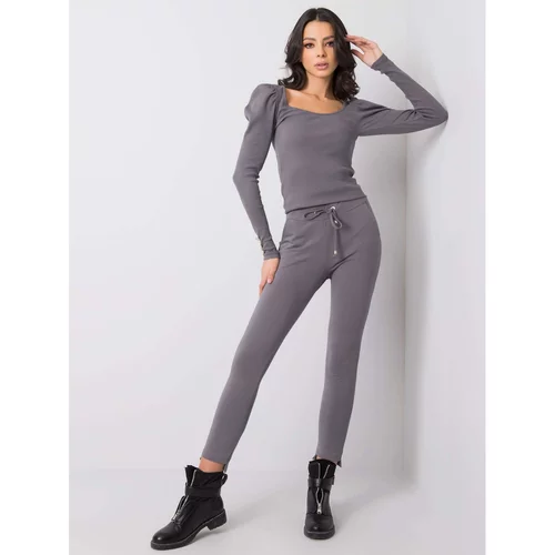 Fashion Hunters Basic dark gray sweatpants