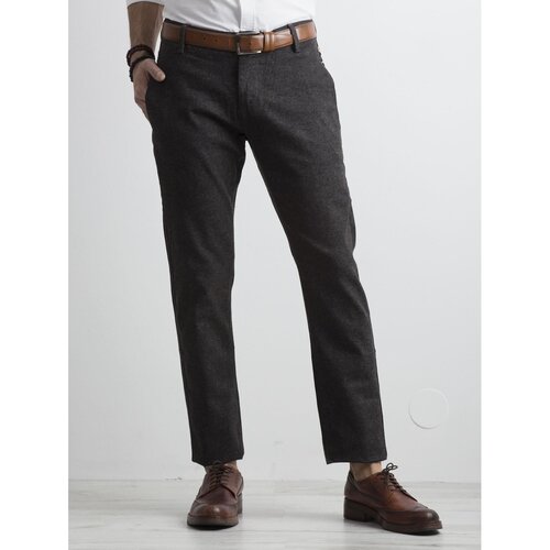 Fashion Hunters Dark gray men&amp;#039;s chino pants Slike