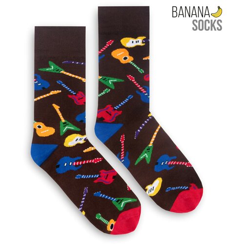 Banana Socks Unisex čarape Classic Rock Star braon | krem Cene