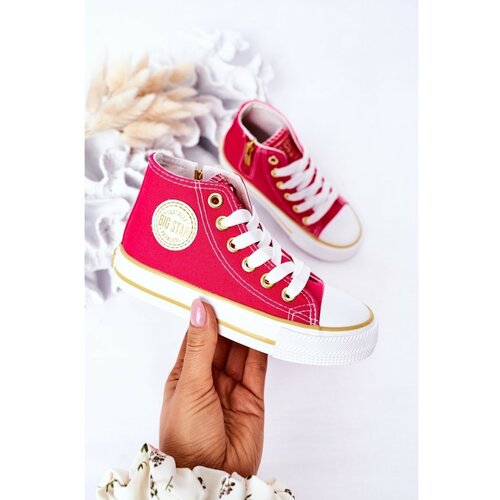 Kesi Children's High Sneakers With A Zipper BIG STAR HH374137 Pink Slike