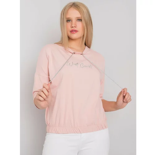 Fashion Hunters Dusty pink plus size blouse with Latore rhinestones