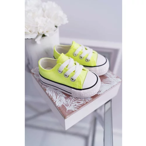 Kesi Children's Glitter Sneakers Lime Misty