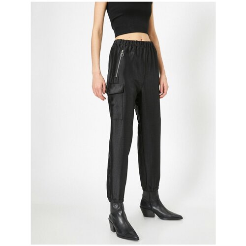 Koton Women&amp;#039;s Black Pocket Detailed Trousers Slike