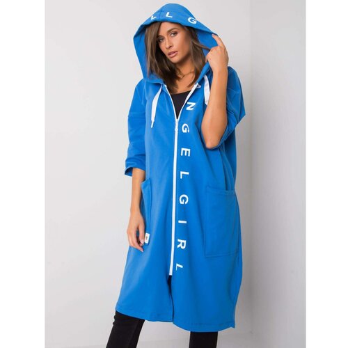 Fashion Hunters Dark blue zip-up hoodie Cene
