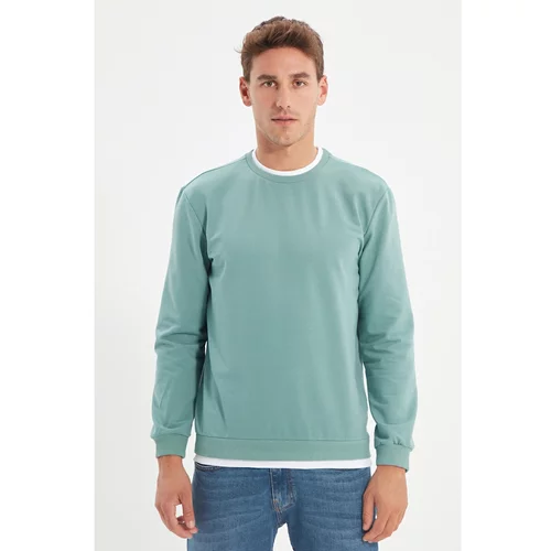 Trendyol Mint Men's Basic Regular Fit Sweatshirt