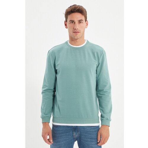 Trendyol Mint Men's Basic Regular Fit Sweatshirt Slike