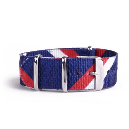  Nylon strap Silver Blue Red Slike