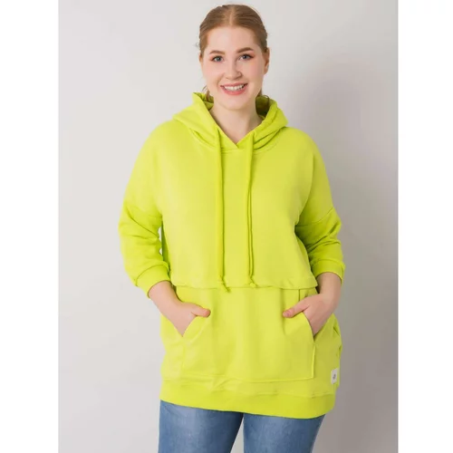 Fashion Hunters Lime kangaroo sweatshirt plus size