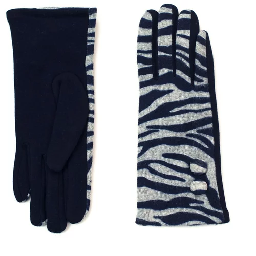 Art of Polo Woman's Gloves Rk16379 Navy Blue