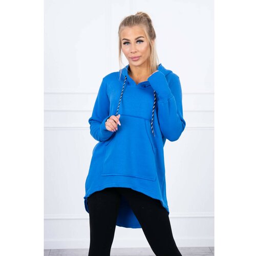 Kesi Insulated sweatshirt with longer back and hood mauve blue Slike