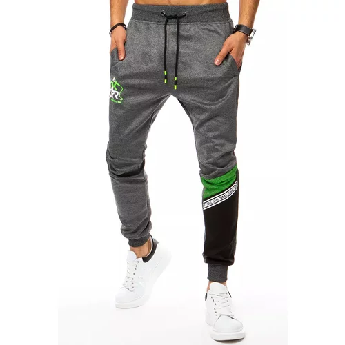 DStreet Dark gray men's sweatpants with the UX3099 print