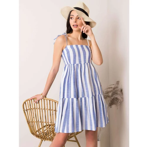 Fashion Hunters Blue and white striped dress