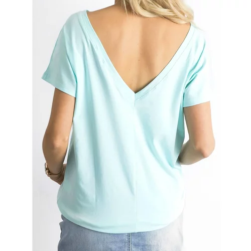 Fashion Hunters T-shirt with a neckline at the back in a mint color