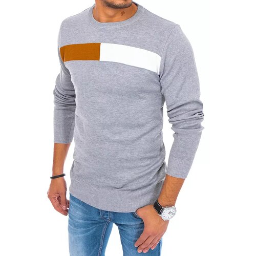 DStreet Men's light gray sweater WX1749 Slike