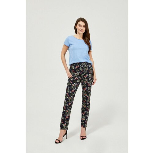 Moodo Trousers with a floral print Slike