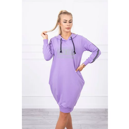 Kesi Dress with reflective print purple