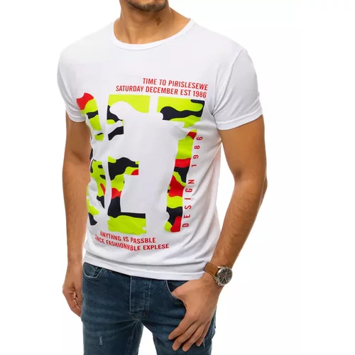 DStreet White RX4410 men's T-shirt with print