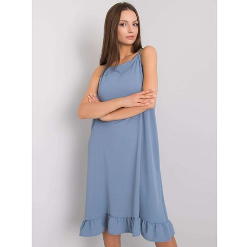 Fashion Hunters Blue and gray casual summer dress Slike